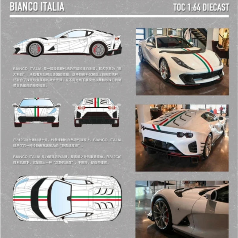 TOC Diecast 1:64 812 Competizione FE812C Diecast Model Car