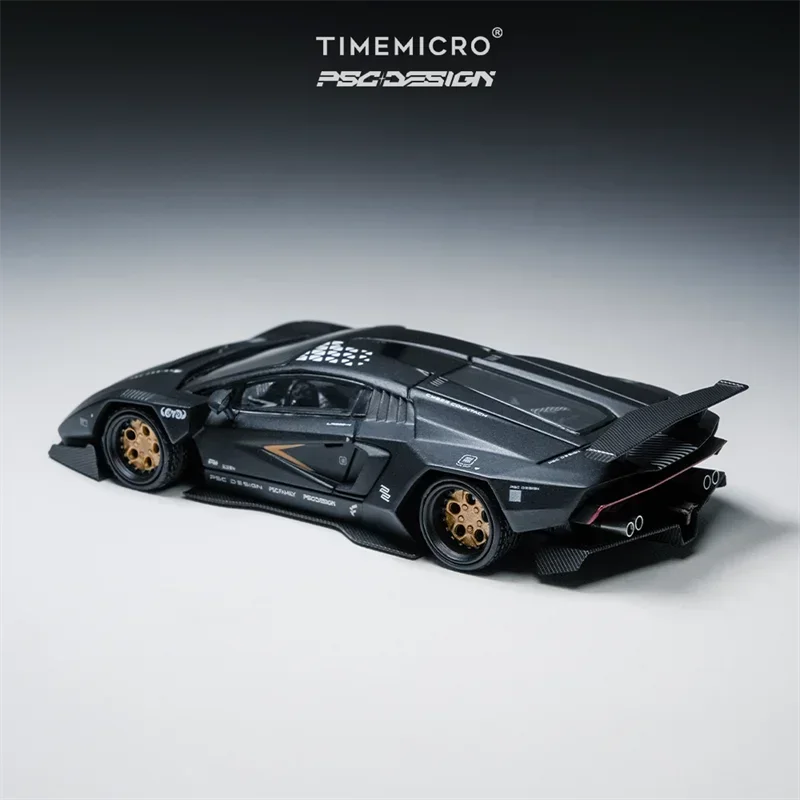TM Time Micro x PSC DESIGN 1:64 PSC Countach MatteBlack Diecast Model Car