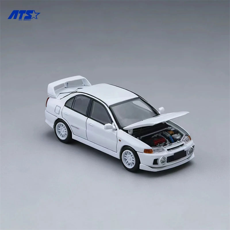ATS 1:64 Lancer EVO 4 white Diecast Model Car
