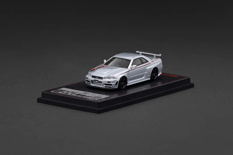 IG 1:64 R34 Z-tue Silver Diecast Model Car