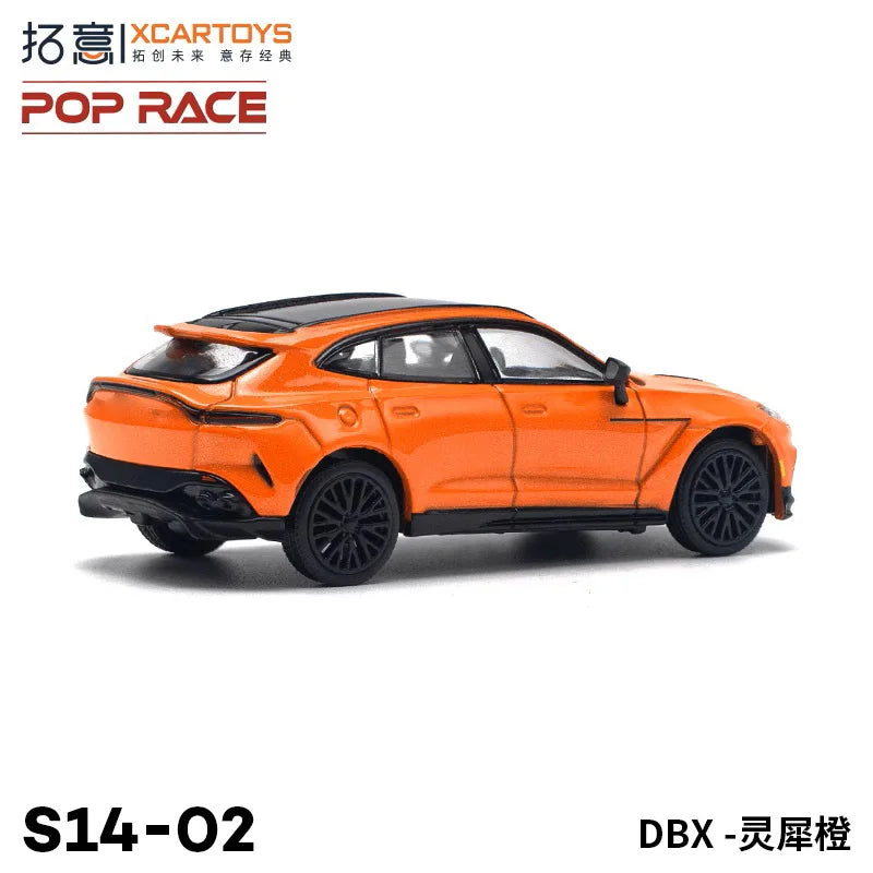 Xcartoys x POP RACE 1:64 AM DBX Orange Diecast Model Car