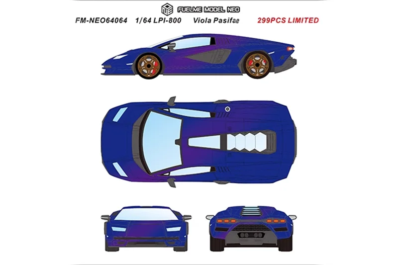 Fuelme 1:64 Diablo GTR Countach LPI800-4 Resin Model Car
