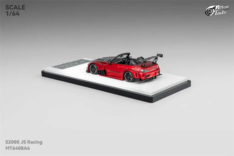 PreSale MicroTurbo 1:64 S2000 JS Racing Transparent red Collection Miniature DieCast Model Car