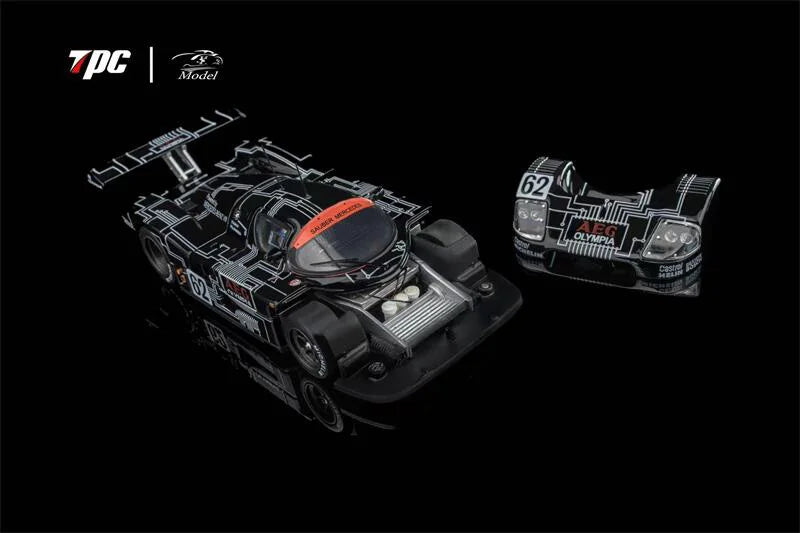 PreSale TPC x YS YONGSHENG 1:64 Sauber C9 1988 Le Mans Black / Blue Collection Miniature DieCast Model Car