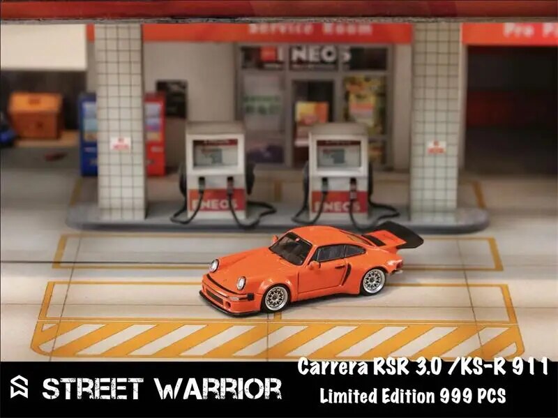 Street Weapon SW 1:64 Carrera RSR 3.0 KS-R 911 Orange limited999 Diecast Model Car