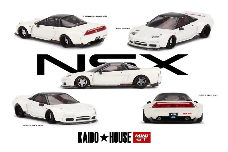 Kaido House x MINI GT 1:64 NSX (NA1) Kaido Works V2 White Diecast Model Car