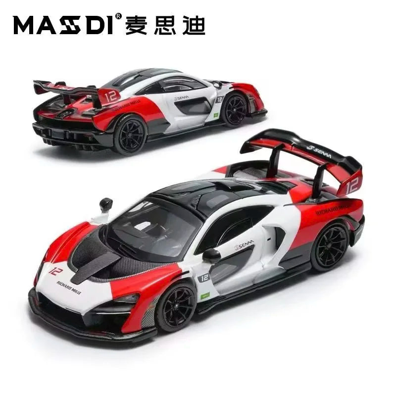 MASDI 1:64 SENNA #12 Red White Diecast Model Car