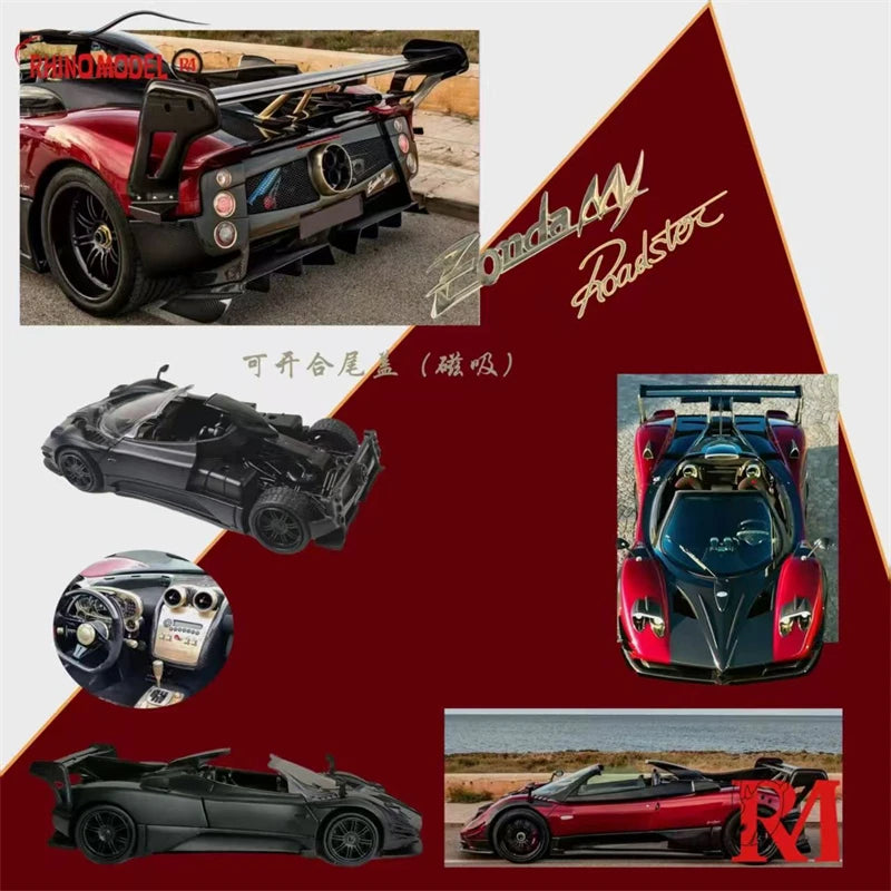 PreSale Rhino 1:64 Zonda 760 MY Roadster Ruby Red Llimited999 Collection Miniature Diecast Metal Model Car