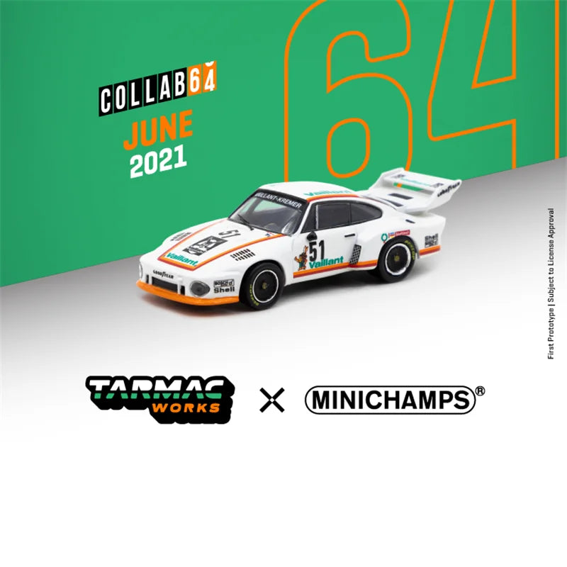 Tarmac Works x MINICHMAPS 1:64 NO.51 Die-Cast Car Model Miniature Gifts