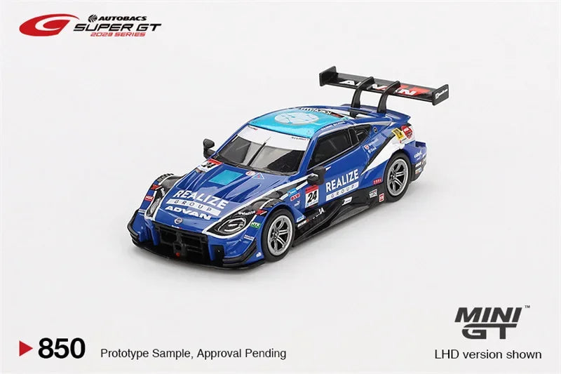 MINI GT 1:64 Z GT500 #24 REALIZE CORPORTATION ADVAN Z Blue Diecast Model Car