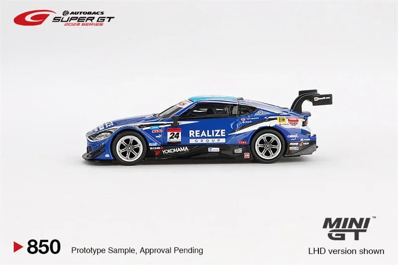 MINI GT 1:64 Z GT500 #24 REALIZE CORPORTATION ADVAN Z Blue Diecast Model Car
