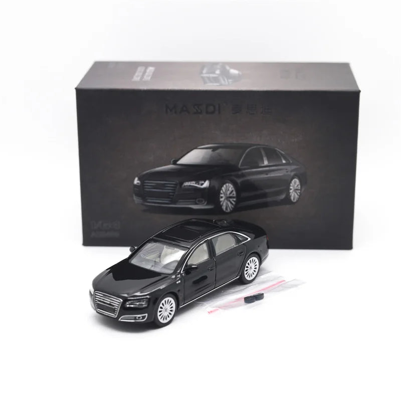 MASDI 1:64 A8 D4 Black / Gold / Silver Die-Cast Car Model Collection Miniature