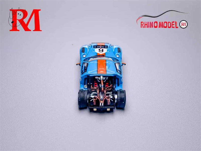 Rhino Model RM 1:64 GT40 Blue No.6 Diecast Model Car
