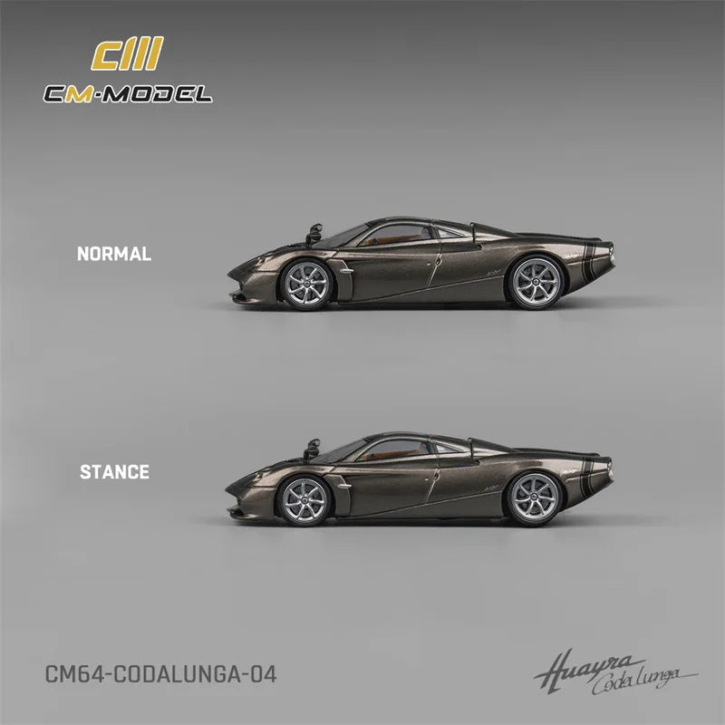 CM MODEL 1:64 Pagani Codalunga Metal gun gray Diecast Model Car