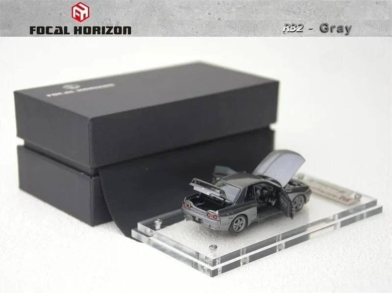 Focal Horizon FH 1:64 Skyline GT-R R32 S-Tune Gray Diecast Model Car