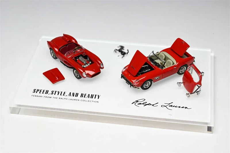 GFCC 1:64 California & 250 Testa Twin Cars Set Rossa / 275 Twin & Viper 2Cars Set Red Diecast Model Car