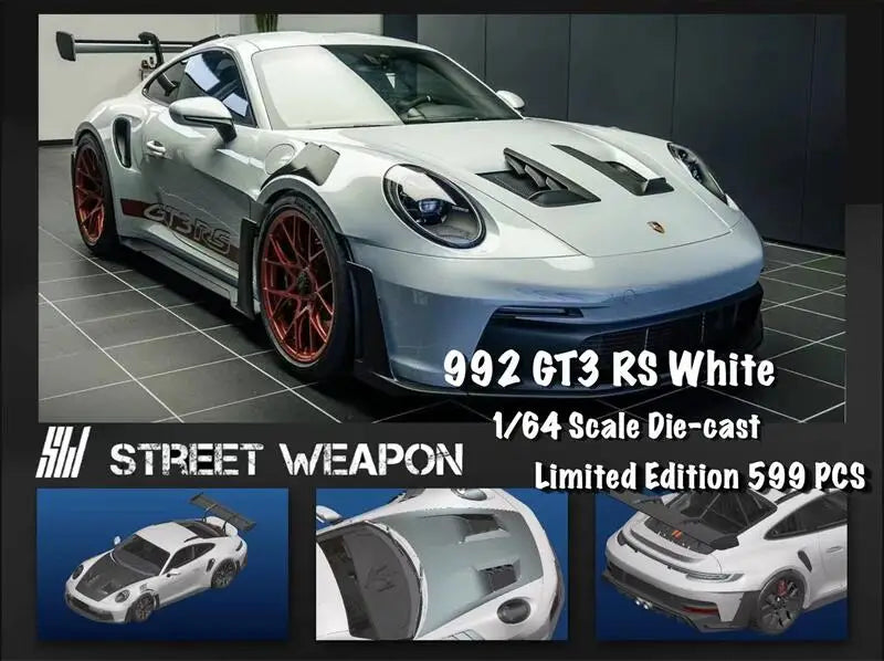 Street Weapon 1:64 992 GT3 Diecast Model Car