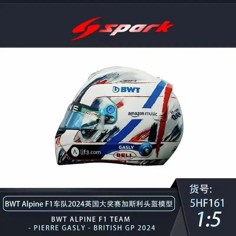 **Pre-Order** Spark 1:5 BWT Alpine F1 Team-Pierre Gasly-British GP 2024 helmet Model