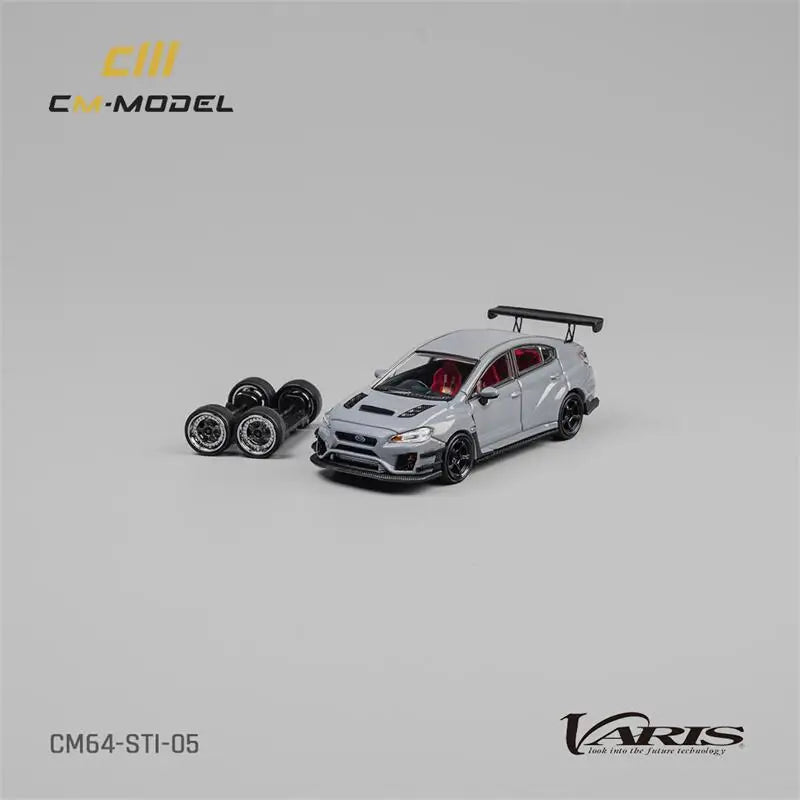 CM MODEL  1:64 STI Varis Widebody 1.0 Gray Diecast Model Car