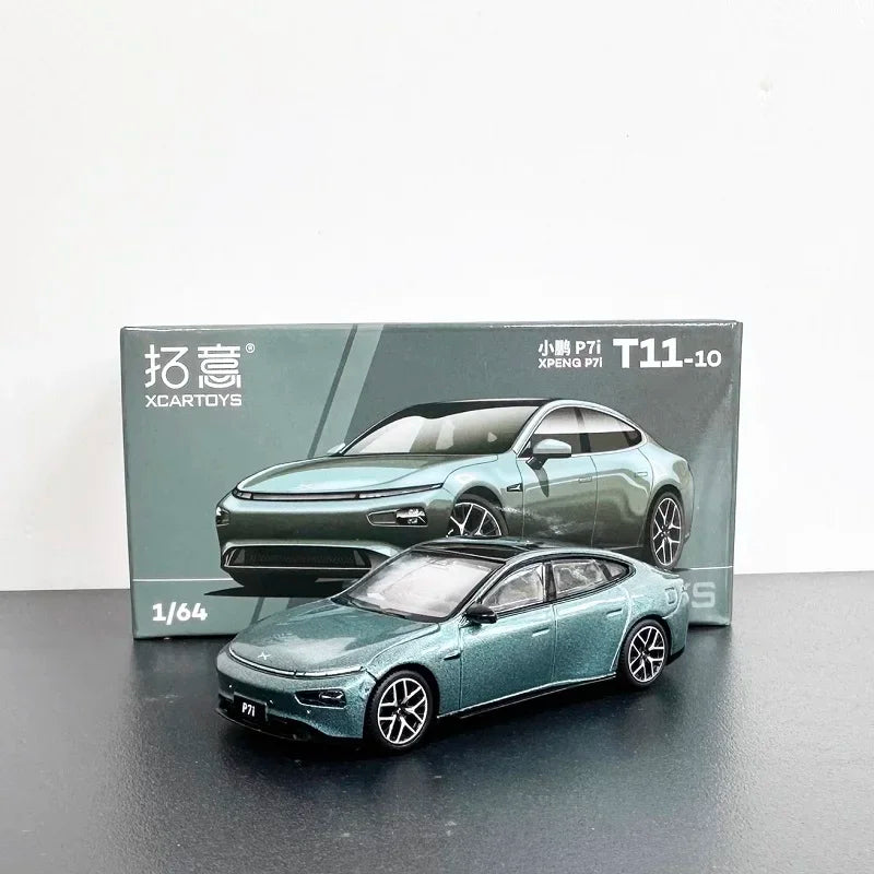Xcartoys 1:64 Xpeng P7i Interstellar Green Diecast Model Car