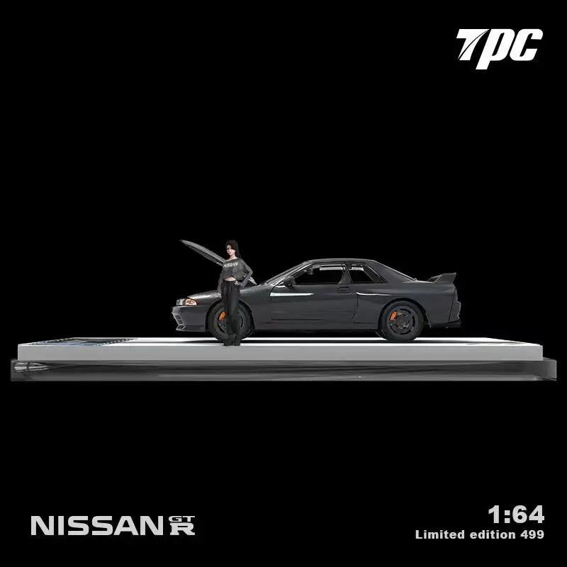 TPC 1:64 GTR R32 Gun Grey limited499 Diecast Model Cars
