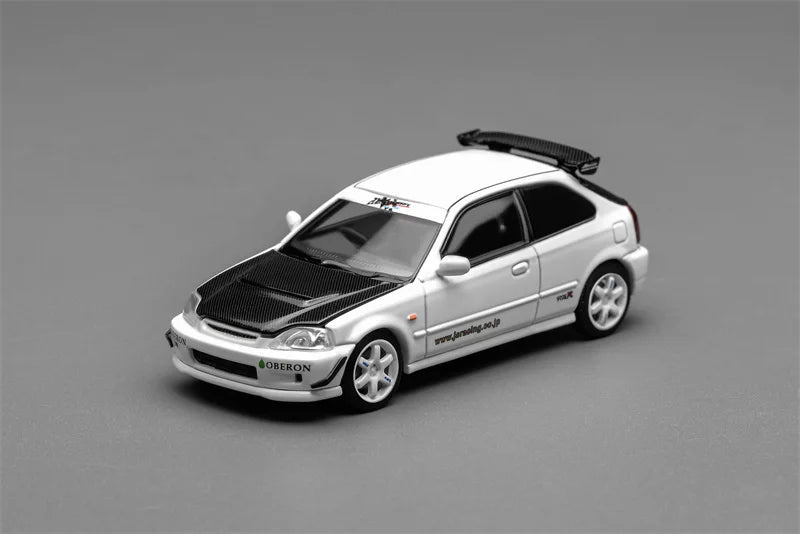 Honda Civic TYPE R (EK9) ミニカー MOTORHELIX 1:64 Civic TYPE R EK9 j's Racing Die-Cast Car Model