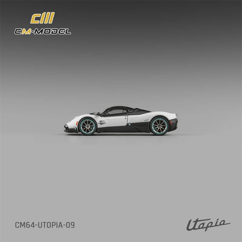 CM MODEL 1:64 Pagani Utopia pearl white with carbon Diecast Model Car