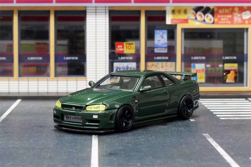 Motorhelix MH 1:64 Skyline GT-R Mk5 R34 Nismo Z-Tune limited699 Diecast Model Car
