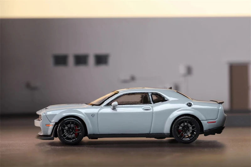 SH Stance Hunters 1:64 Dodge SRT Hellcat Metallic Grey Diecast Model Car