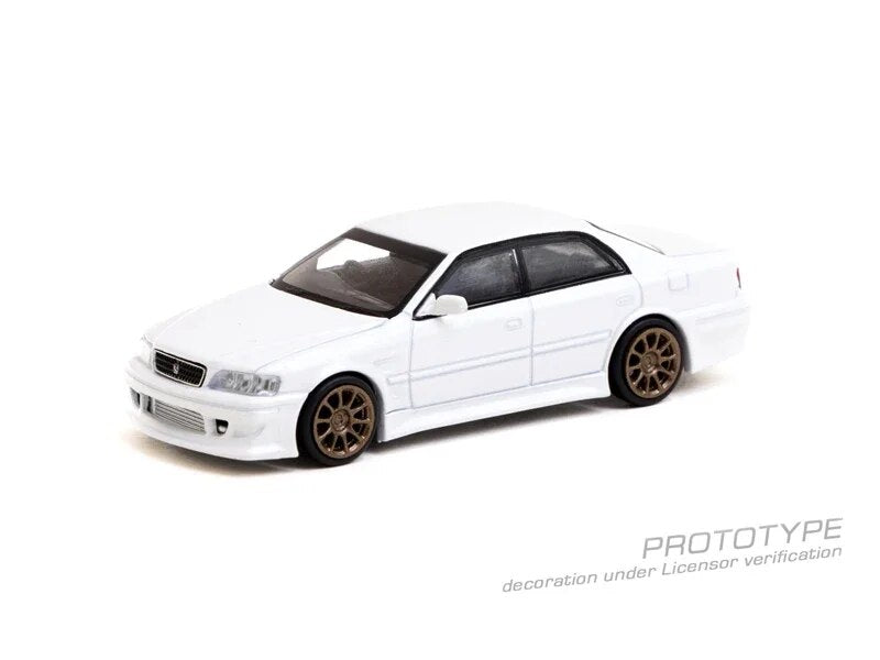 Tarmac Works 1:64 Chaser JZX100 White Metallic Diecast Model Car