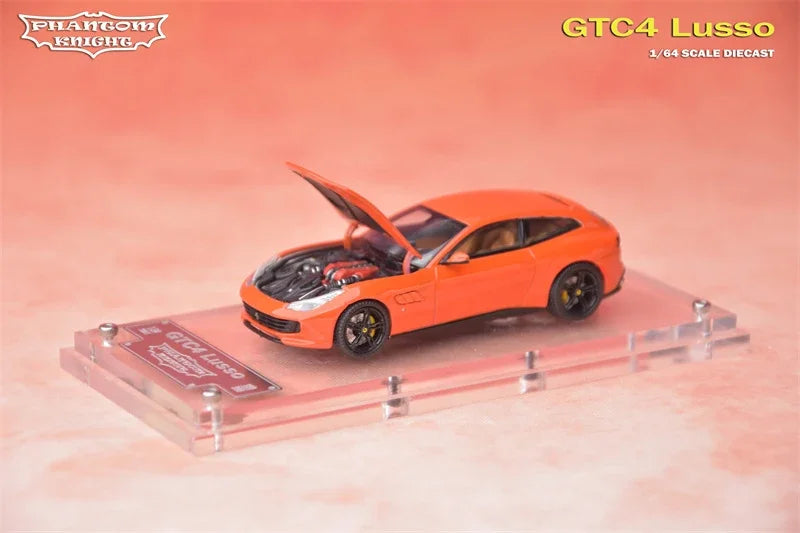 Phantom Knight PK 1:64 Purosangue GTC4 Lusso Grigio / Arancio limited999 Diecast Model Car