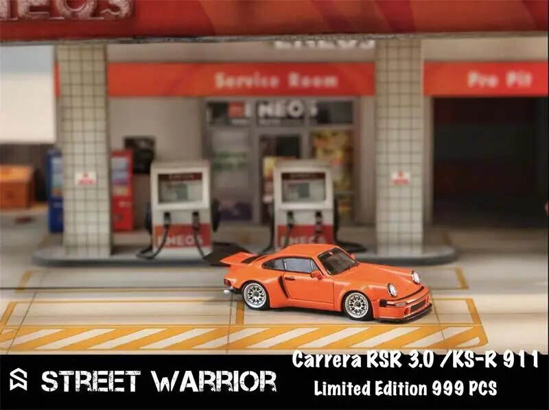 Street Weapon SW 1:64 Carrera RSR 3.0 KS-R 911 Orange limited999 Diecast Model Car