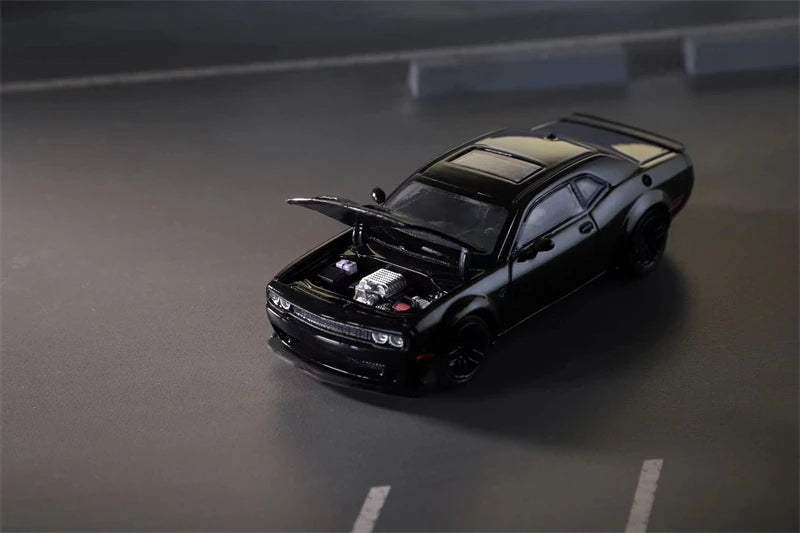 SH Stance Hunters 1:64 Dodge SRT Hellcat Metallic Grey Diecast Model Car