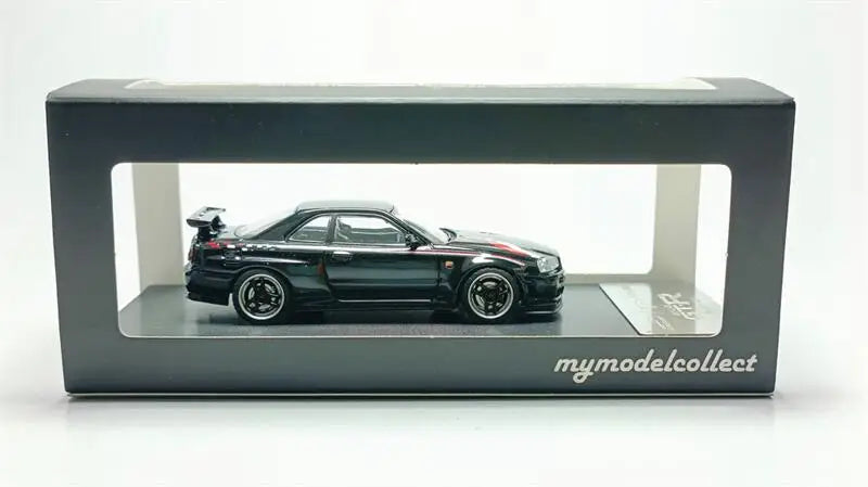 Model Collect MC 1:64 Skyline GT-R Mk5 R34 V-SPEC-II Black limited300 Diecast Model Car