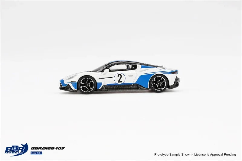 BBR 1:64 MC20 #2 Performance Experience White Blue stripe Die-Cast Car Model Collection Miniature