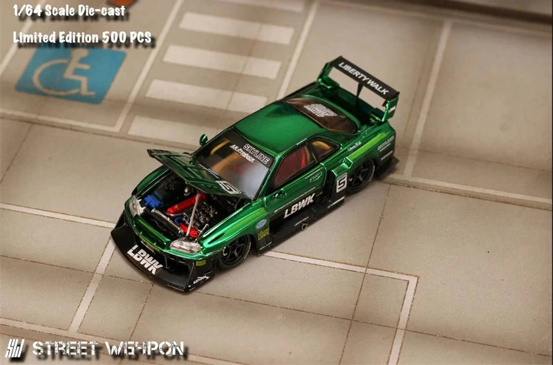 SW 1:64 ER34 LBWK Chrome Green Limited 500 Diecast Model Car