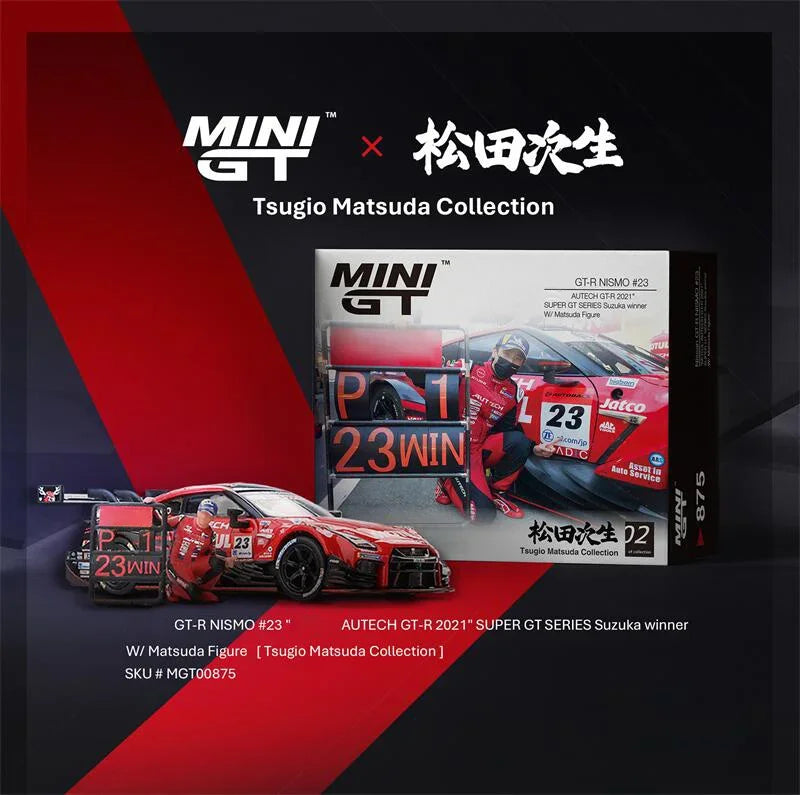 PreSale MINI GT 1:64 GTR R32 #23 AUTECH 2021 With Figure Collection Miniature DieCast Model Car