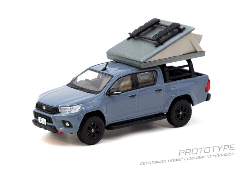 Tarmac Works 1:64 Hilux Grey Bring camping tents Diecast Model Car