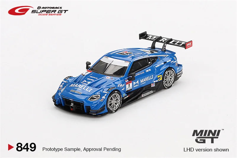 MINI GT 1:64 Z GT500 #1 MARELLI IMPUL Z Blue Diecast Model Car