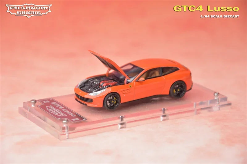 Phantom Knight PK 1:64 Purosangue GTC4 Lusso Grigio / Arancio limited999 Diecast Model Car