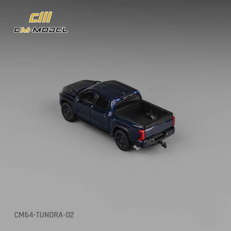 PreSale CM MODEL 1:64 Tundar Metallic Blue Pickup Collection Miniature Diecast Metal Model Car