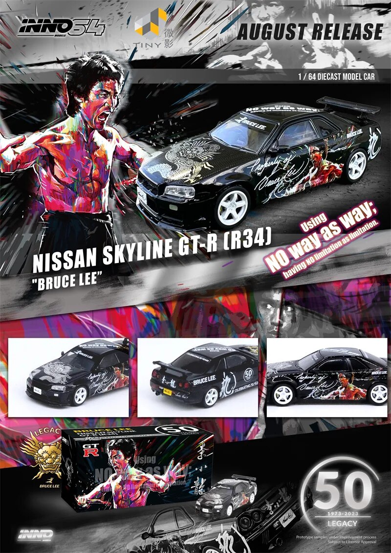 INNO 1:64 NISSAN SKYLINE GTS-R (R31/2/3/4) BRUCE LEE Diecast Model Car