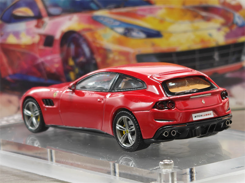 Phantom Knight PK 1:64 GTC4 Lusso Rosso Corsa / Bianco Avus Limited999 Diecast Model Car