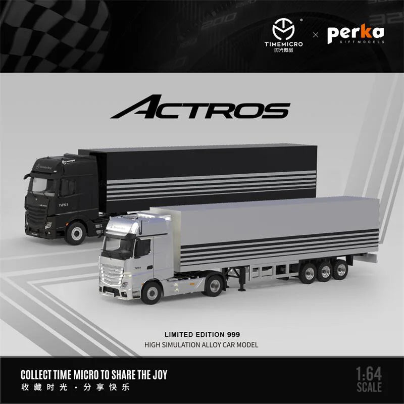 **Pre-Order** Time Micro+Perka 1:64 Actros Truck limited999 Diecast Model Car