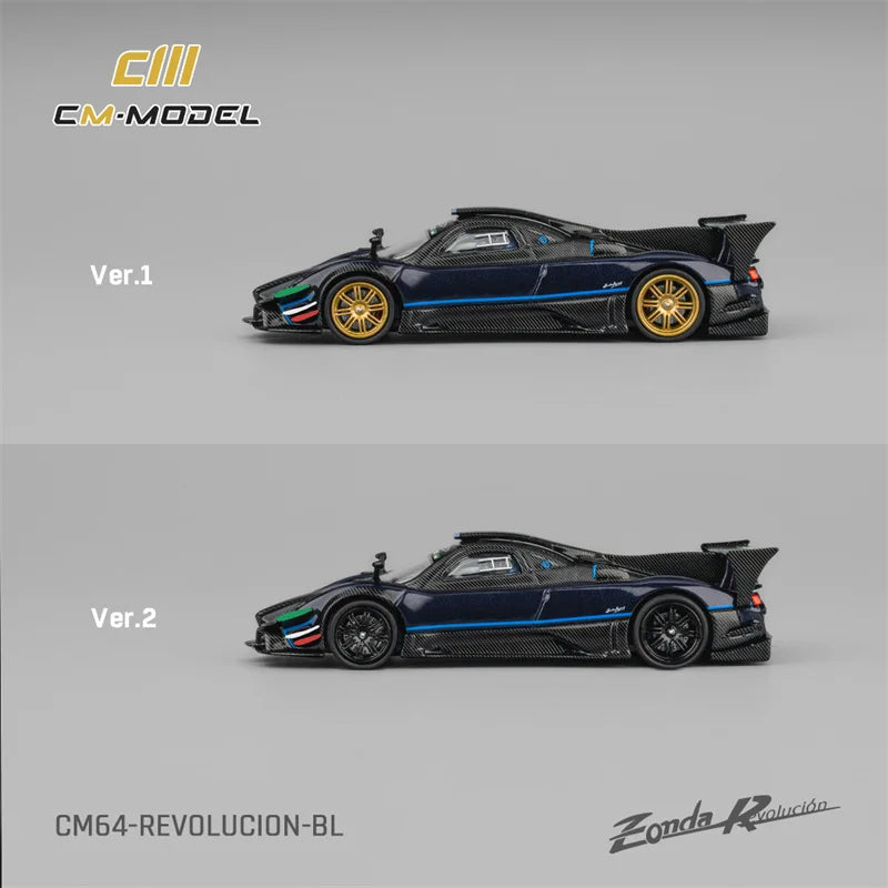 PreSale CM MODEL 1:64 Zonda Revlucion Metallic blue Die-Cast Car Model Collection Miniature