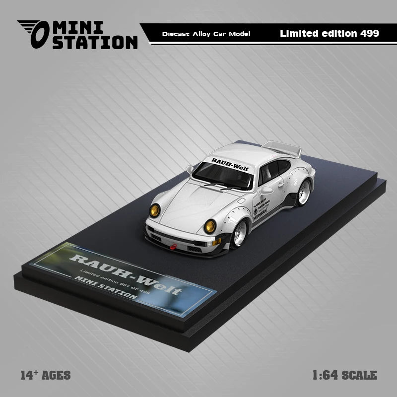 Mini Station  1:64 RWB 964 Ducktail SAMURAI limited499 Diecast Model Car