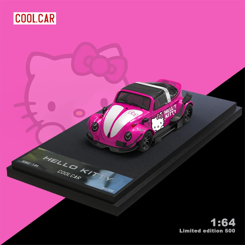 Cool Car 1:64 Beetle kitty Light pink / Dark Pink limited500 Diecast Model Car