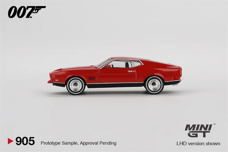 MINI GT 1:64 Mustang Mach 1 "Diamonds Are Forever" English Blister Packaging China Edition RHD RED Diecast Model Car