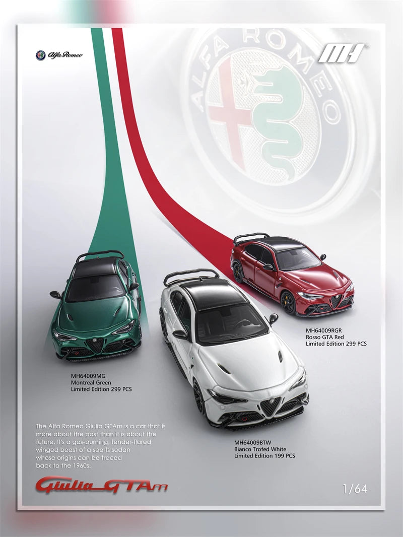 MH Motorhelix 1:64 Alfa Romeo Giulia GTAm Limited Resin Model Car