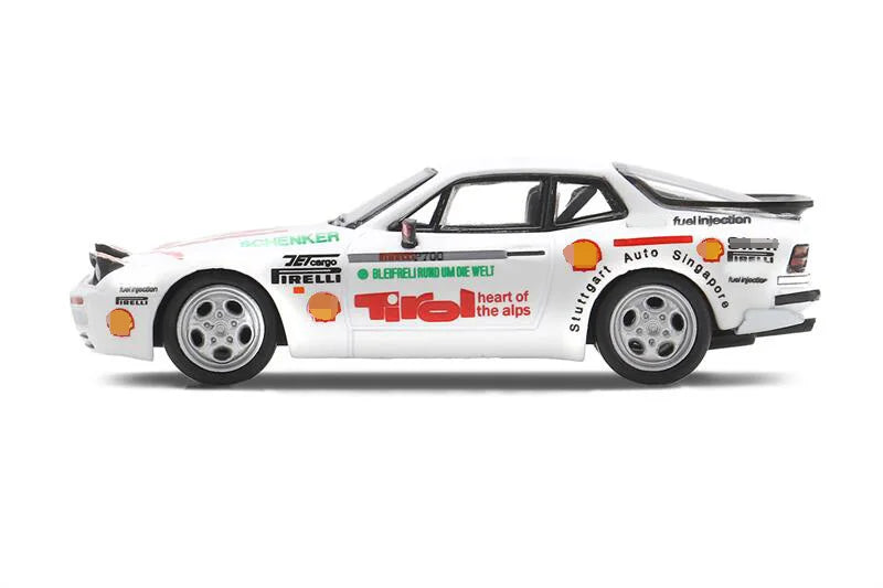 Spark x Tiny 1:64 944 Turbo Cup Combo - Turbo Cup #2 & Adler Von Tirol (Upright headlights) Diecast Model Car